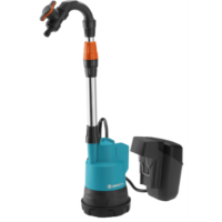 gardena, water pump, pump, battery